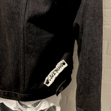 BLACK BLOND/BBD  Smile  logo Black Denim Jacket