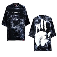 By The R/ Hand Paint Tshirts  BLACK  "SET UP"