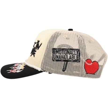 TOXICITY X DSMSD/ TROUBLE IN PARADISE TRUCKER HAT (CREAM)
