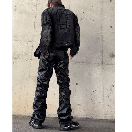 Mismatch NYC/Lether accordion pants
