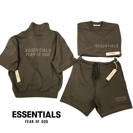 ESSENTIALS Fear OF God/Graphic Shorts  "OFF BLACK"