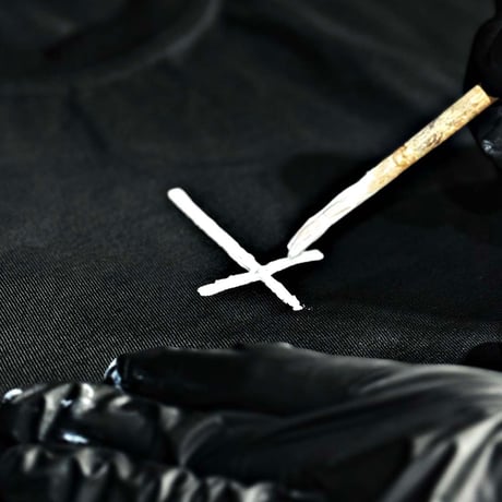 By The R/ Cross Paint Cotton Vest BLACK