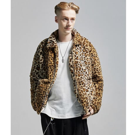 SAINT PAIN/FUR JACAKET  LEOPARD