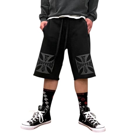 West Coast Choppers/ Logo Shorts"Vintage BLACK"