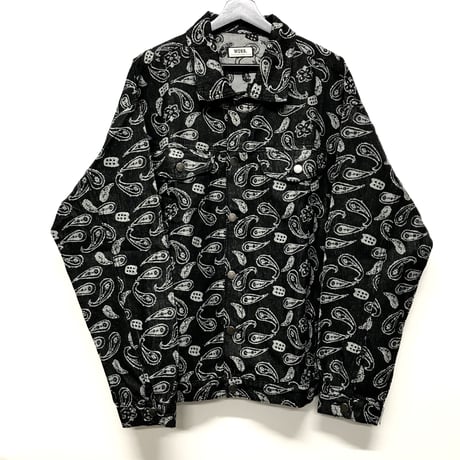 WOSS.official/Paisley denim jacket  Black