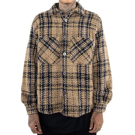 EPTM/Tweed Heavy Flannel shirt KHAKI