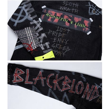 BLACK BLOND/CUSTOM Denim Jacket(BLACK)
