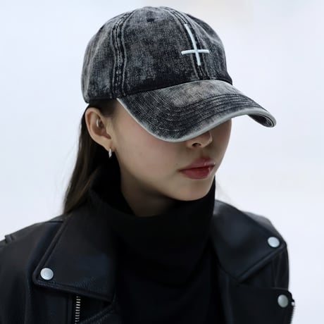 By The R/ Cross Paint  Denim Cap