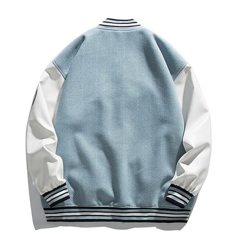 WOSS.official/ ANGELS Varsity Jacket  Blue
