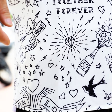 By The R/Tatoo Art Button Shirts "WHITE"