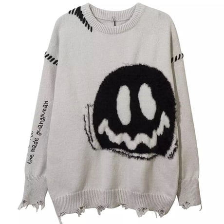Mismatch NYC/ Smile knit  GRAY