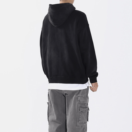 SAINT PAIN/College Logo Spray hoodie BLACK