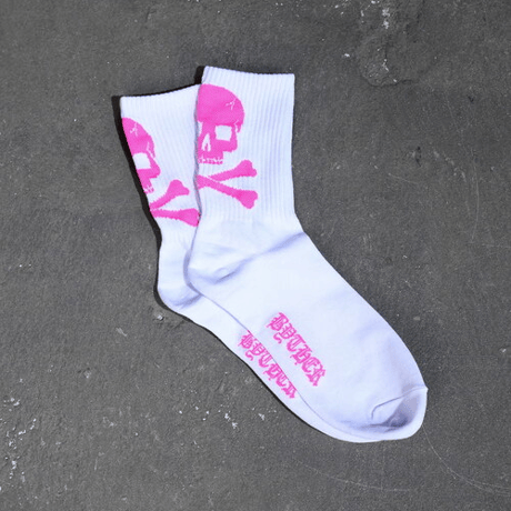 By The R/ Skull Socks "WHITE/BLACK"