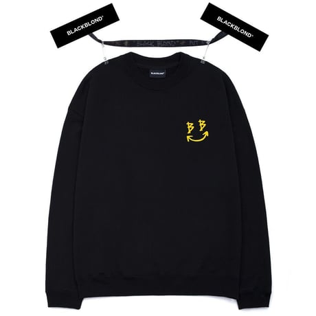 BLACK BLOND/BB logo smile  Crewneck Sweatshirt  (BLACK)