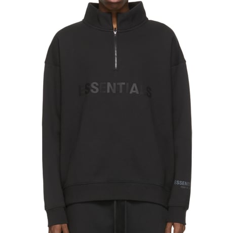ESSENTIALS  fear of god /HALF ZIP pullover "BLACK"