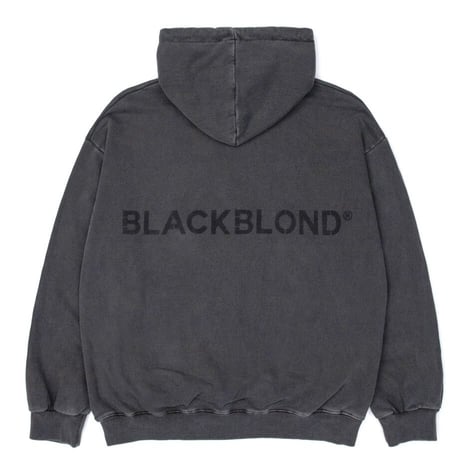 BLACK BLOND/BB logo smile  Hoodie  "VINTAGE BLACK"
