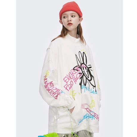 WOSS.official/Paint Art high neck sweat