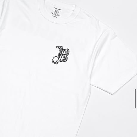 BLACK BLOND/Sketch Logo Tee WHITE