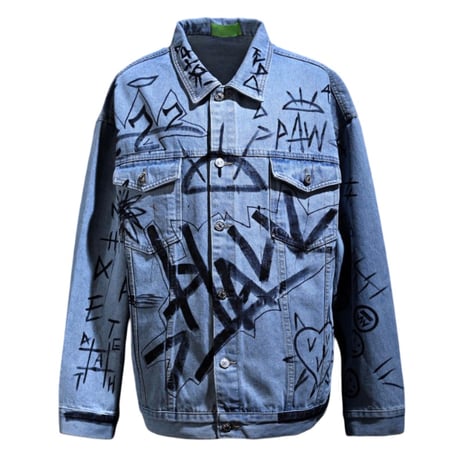 By The R/ Graffiti Denim Jacket