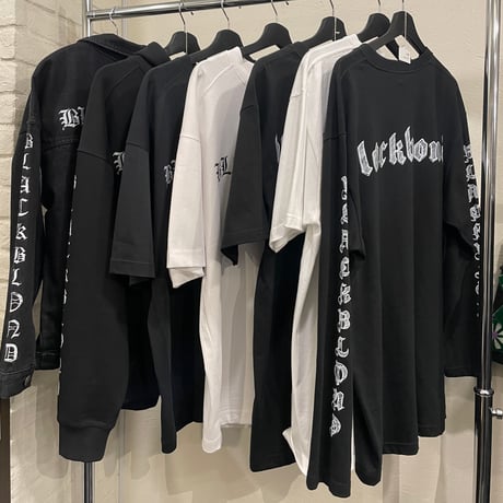 BLACK BLOND/Old English Logo Tee WHITE