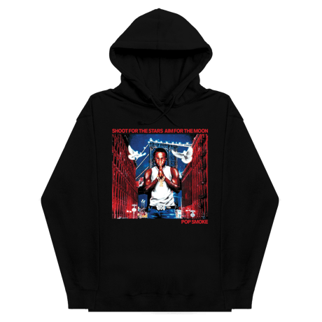 V LONE × POP SMOKE/CITY  Hoodie BLACK
