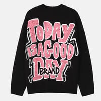 3.14π / today is goodday Waffle knit "BLACK"