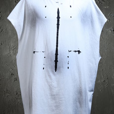 By The R/ Painting Cut Off Vest (WHITE)