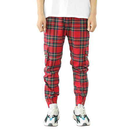 URKOOL/Military PantsーRed Plaid