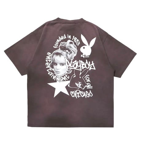 Playboy/Washed Tshirts "BROWN"