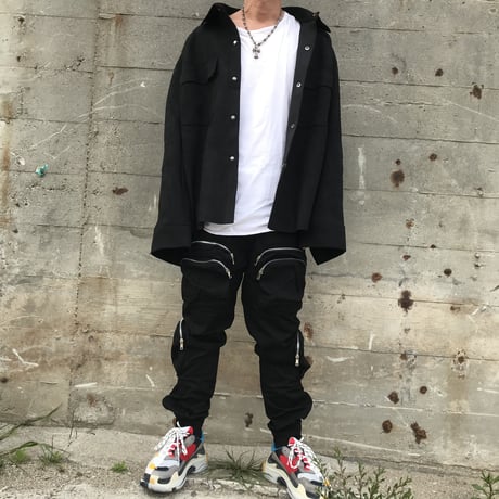 URKOOL/SUEDE Shirts JACKET  BLACK
