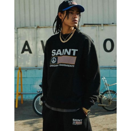 SAINT PAIN/Piece LOGO Shorts