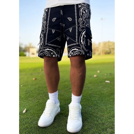GUAPI/ BANDANA shorts  ”BLACK”