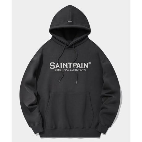 SAINT PAIN/ Logo Hoodie CEMENT