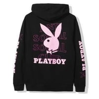 Anti Social Social Club × PLAYBOY/LOGO Hoodie BLACK