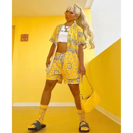 BOOHOO × Migos /BANDANA Set Up　YELLOW