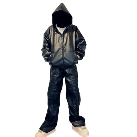 Mismatch NYC/Balloon Leather Short Jacket (SET UP)