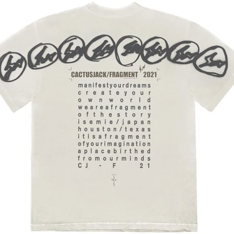 Travis Scott ✖︎  Fragment design /back big print Tshirts