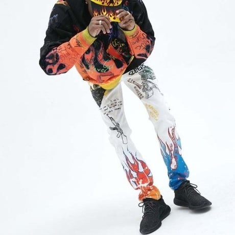 FNTY/Paint white denim  ホワイト