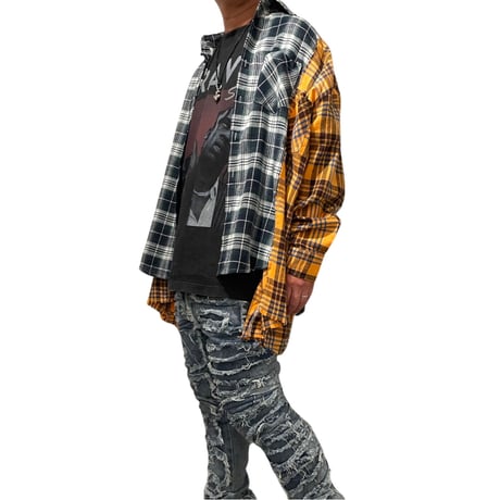 Mismatch NYC/Rework Flannel shirts BLACK