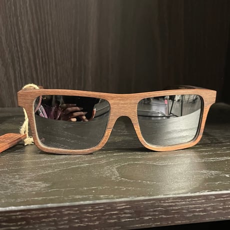Shuwood/wood square sunglasses