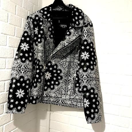 BOOHOO /BANDANA Biker Jacket