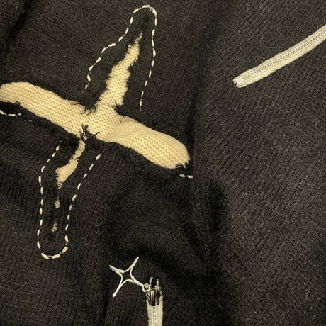 Mismatch NYC/ Mohair cross Knit  BLACK
