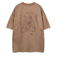 WOSS.official/ Oversized  Suede ANGEL Embroid TOPS