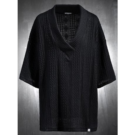 By The R/ Summer Knit Vneck SET UP "BLACK"