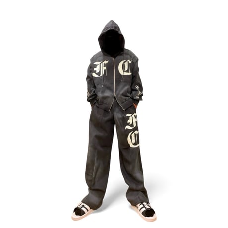 Spray Art Pants (SET UP)  BLACK/GRAY