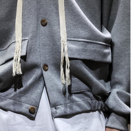 By The R/ Button Up Hoodie  "GRAY"