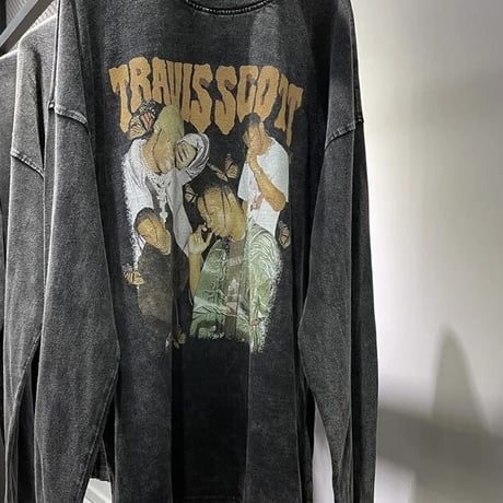 Mismatch NYC/Washed Black  Travis Scott  Longsleeve Tee
