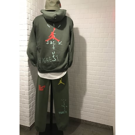 Nike × Travis Scott /Cactus Jack JORDAN Hoodie "OLIVE"