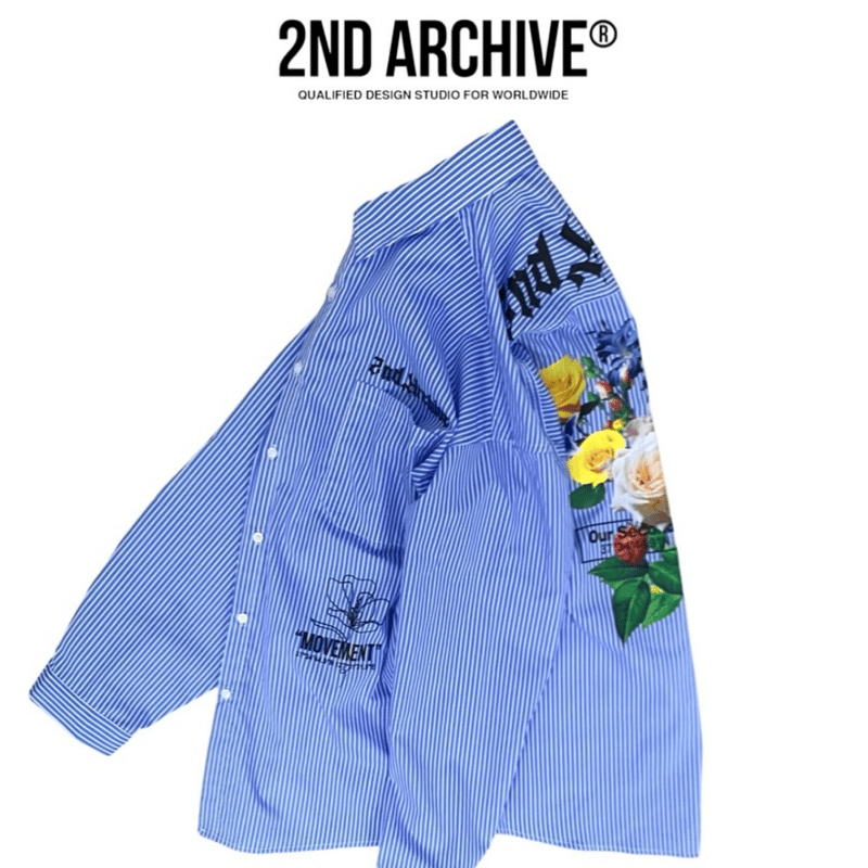 2nd archive/ Flower Graffiti Oversize Shirts |
