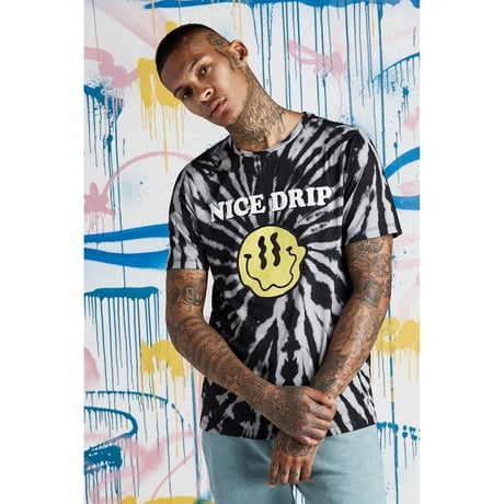 BOOHOO × MIGOS/Tie Die Smile Tee BLACK